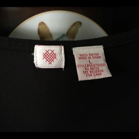 Anthropologie Black Flutter Cap Sleeve Sz M - Picture 3 of 6